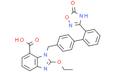 Структурная формула azilsartan, CAS 147403-03-0, формула C25H20N4O5