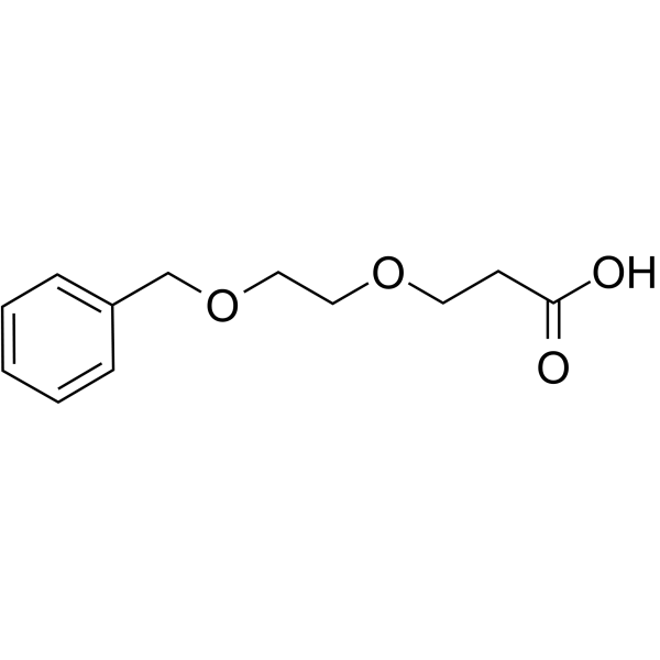 Структурная формула Бензил-ПЭГ2-кислота, CAS 91555-65-6, формула C12H16O4
