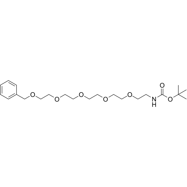 Структурная формула Бензил-ПЭГ5-NHBoc, CAS 2064292-55-1, формула C22H37NO7