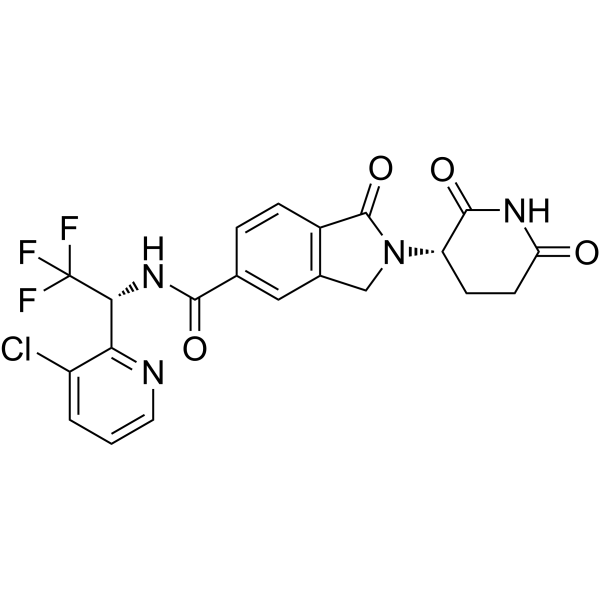 Структурная формула BMS-986397, CAS 2564486-44-6, формула C21H16ClF3N4O4
