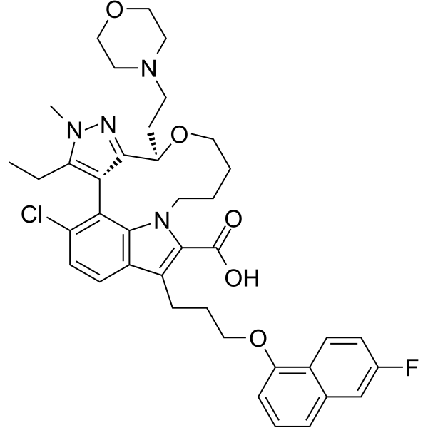 Структурная формула BRD-810, CAS 2329719-65-3, формула C39H44ClFN4O5
