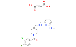 Структурная формула F13714 fumarate, CAS 208109-39-1, формула C25H29ClF2N4O5