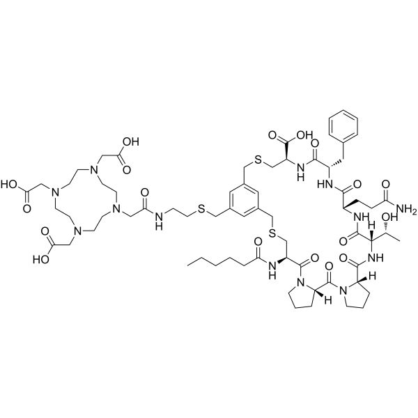 Структурная формула FAP-2286, CAS 2581741-18-4, формула C67H99N13O18S3