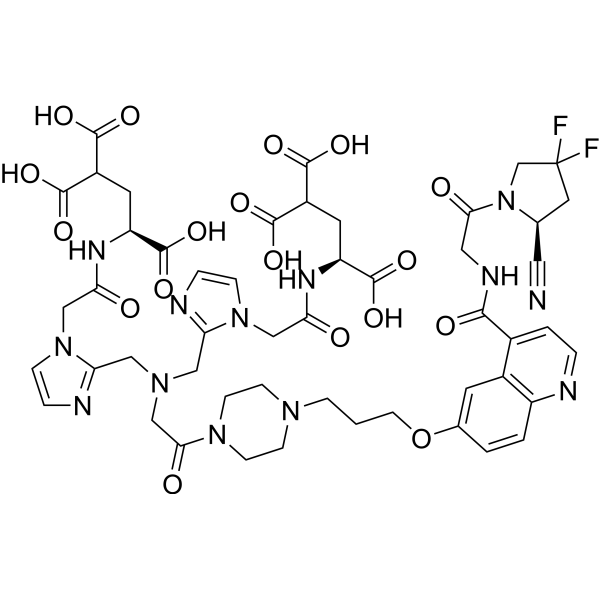 Структурная формула FAPI-34, CAS 2374782-07-5, формула C50H57F2N13O18