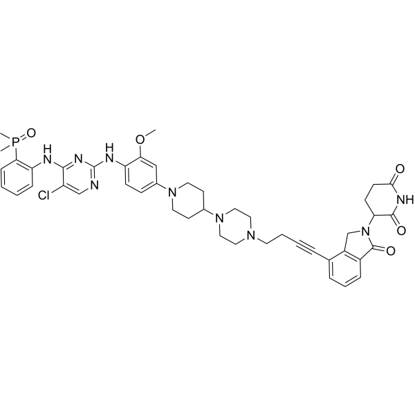 Структурная формула HJM-561, CAS 2570251-68-0, формула C45H51ClN9O5P