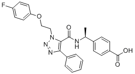 Структурная формула HL-43 (антагонист EP4 HL-43, CAS 2287258-85-7, формула C26H23FN4O4