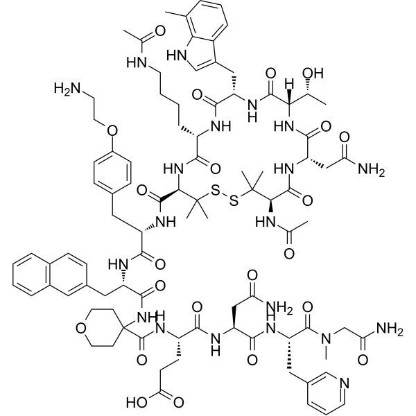 Структурная формула Икотрокинра (JNJ-77242113, JNJ-2113, PN-235, CAS 2763602-16-8, формула C90H120N20O22S2
