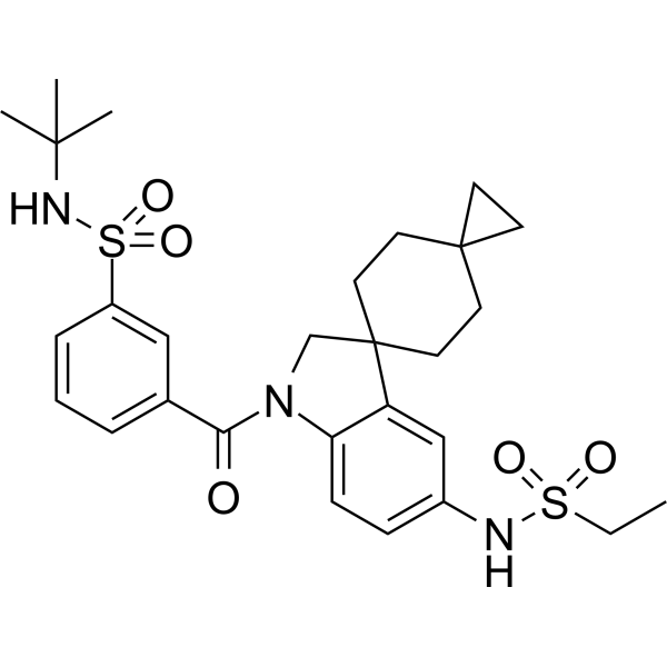 Структурная формула KIF18A-IN-6 (соединение 134, CAS 2914879-10-8, формула C28H37N3O5S2
