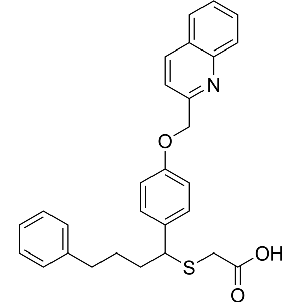 Структурная формула L-674573, CAS 127481-29-2, формула C28H27NO3S