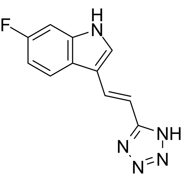 Структурная формула LM10, CAS 1316695-35-8, формула C11H8FN5
