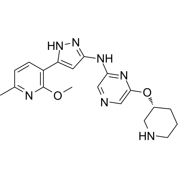 Структурная формула LY2880070, CAS 1375637-35-6, формула C19H23N7O2