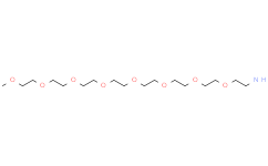 Структурная формула m-PEG8-Amine, CAS 869718-81-0, формула C17H37NO8