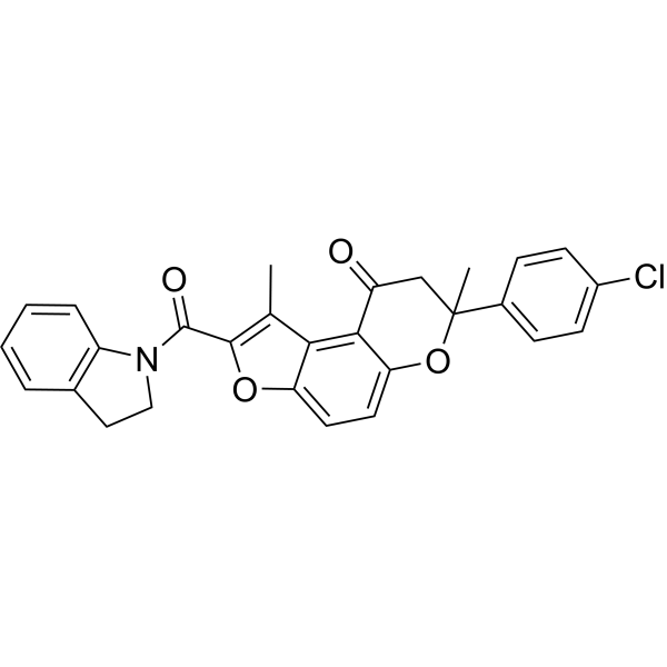 Структурная формула M47, CAS 890808-56-7, формула C28H22ClNO4