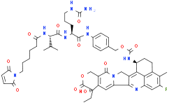 Структурная формула MC-Val-Cit-PAB-DX8951, CAS 2504068-28-2, формула C53H60FN9O12