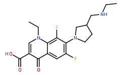 Структурная формула Merafloxacin, CAS 91188-00-0, формула C19H23N3O3F2