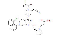 Структурная формула MRTX849 acid, CAS 2561529-96-0, формула C34H37ClFN7O4