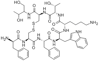 Структурная формула Octreotideacetate, CAS 83150-76-9, формула C49H66N10O10S2