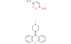 Структурная формула Pimethixene maleate, CAS 13187-06-9, формула C23H23NO4S