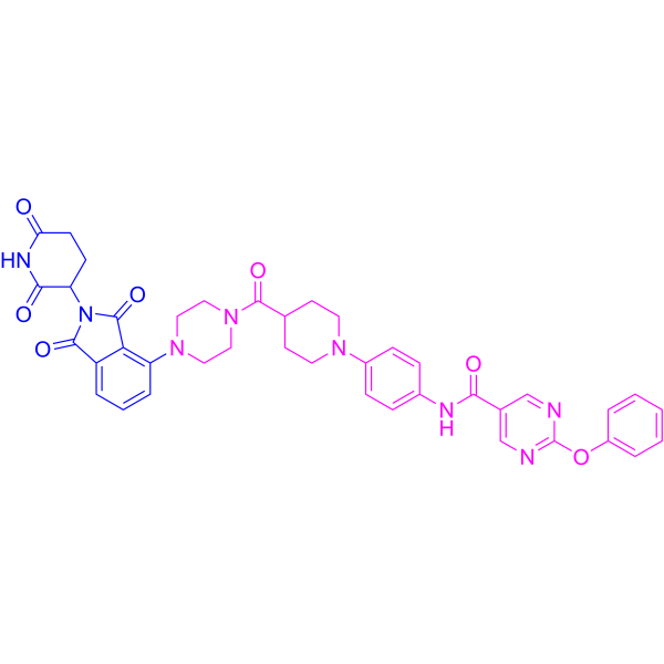 Структурная формула PROTAC(H-PGDS)-7, CAS 2761281-50-7, формула C40H38N8O7