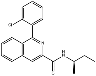 Структурная формула Прекурсор (R)-[N-метил-11C-]PK11195, CAS 157809-85-3, формула C20H19N2OCl