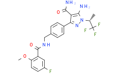 Структурная формула (R)-Pirtobrutinib, CAS 2101700-14-3, формула C22H21F4N5O3