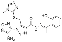 Структурная формула RBF197, CAS 848930-88-1, формула C17H17N11O3S