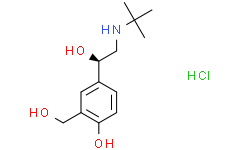 Структурная формула Salbutamol (hydrochloride), CAS 50293-90-8, формула C13H21NO3.HCl