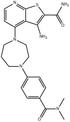 Структурная формула SNX631, CAS 868066-26-6, формула C22H26N6O2S
