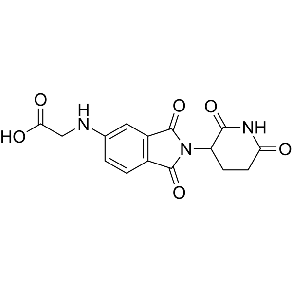 Структурная формула Талидомид-5-NH2-CH2-COOH (соединение 114, CAS 2412056-27-8, формула C15H13N3O6
