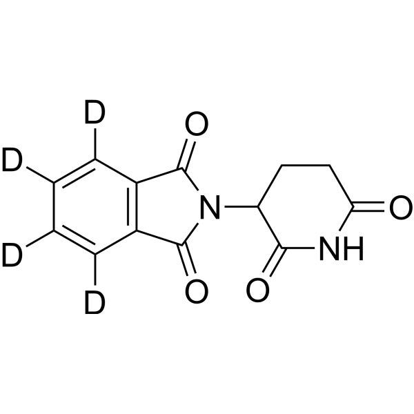 Структурная формула Талидомид-d4, CAS 1219177-18-0, формула C13H6D4N2O4