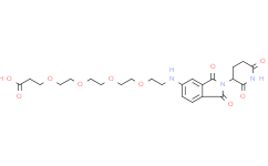 Структурная формула Thalidomide-NH-PEG4-COOH, CAS 2412056-48-3, формула C24H31N3O10