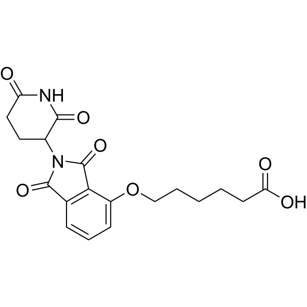 Структурная формула Талидомид-O-C5-кислота, CAS 2087490-48-8, формула C19H20N2O7