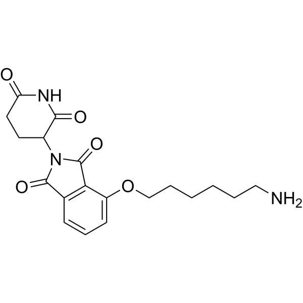 Структурная формула Талидомид-O-C6-NH2, CAS 1957235-98-1, формула C19H23N3O5
