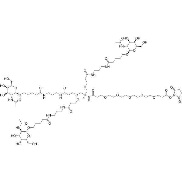 Структурная формула Эфир Tri-GalNAc-NHS, CAS 1953146-83-2, формула C79H137N11O37